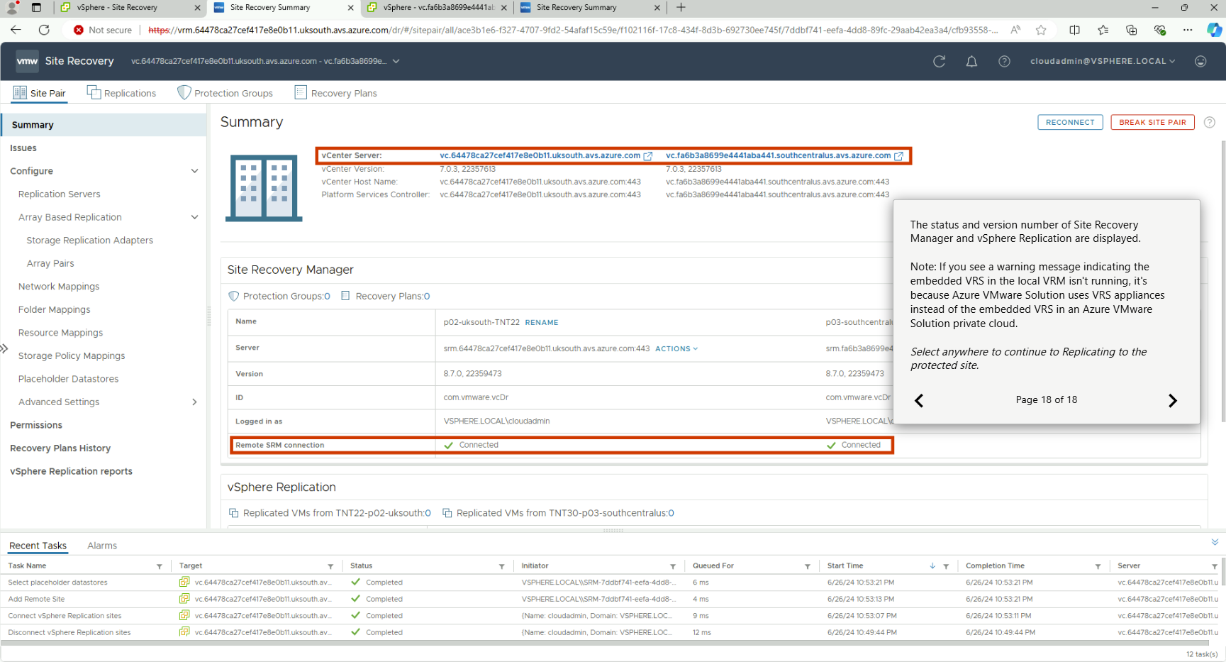 VMware SRM Demo